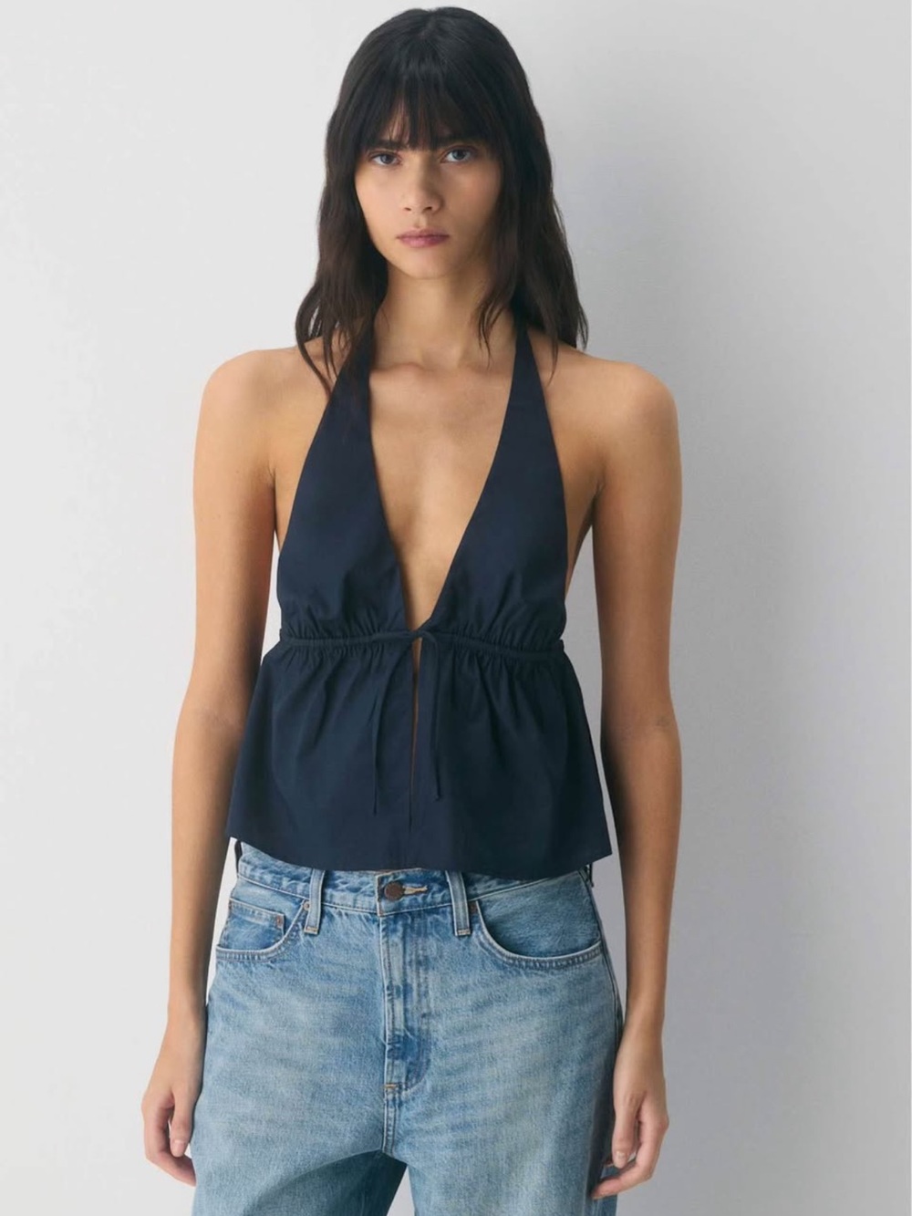 Aritzia Cotton poplin halter top / BNWT